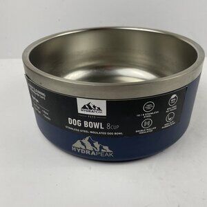 Hydrapeak Pets Dog Bowl 8 cup Stainless Steel Insulated STORM Large BPA Free